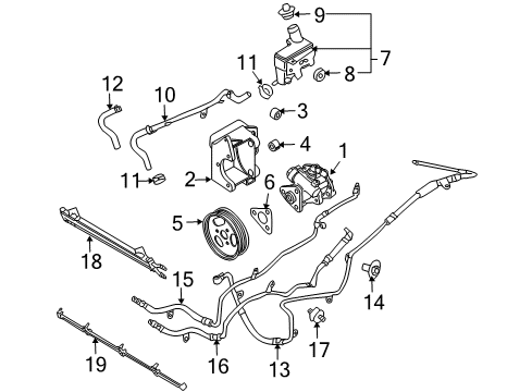 2006 Volkswagen Phaeton P/S Pump & Hoses Diagram 3