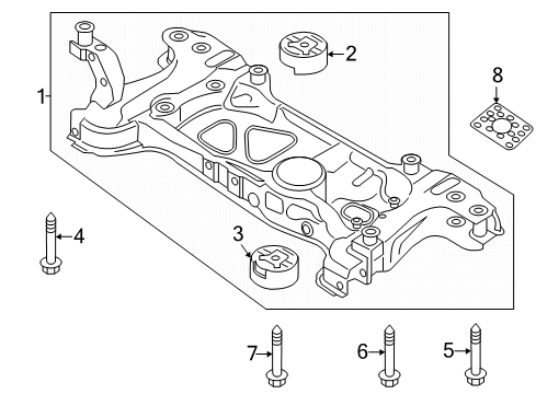 2021 Volkswagen Passat Suspension Mounting - Front Diagram