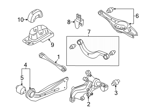 2020 Volkswagen Jetta Rear Suspension Components Diagram 2