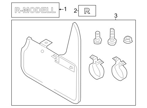 2024 Volkswagen Golf R Exterior Trim - Fender Diagram
