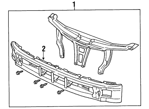 1993 Volkswagen Jetta Radiator Support Diagram