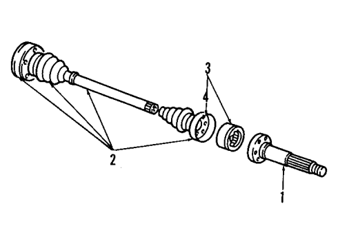 1991 Volkswagen Vanagon Rear Axle Shafts & Joints Diagram