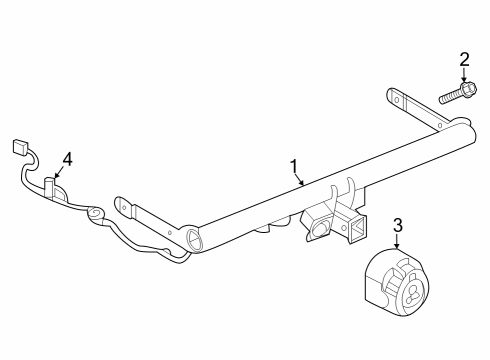 2025 Volkswagen Atlas Cross Sport Trailer Hitch Components