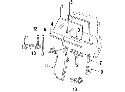 1986 Volkswagen Jetta Front Door Diagram 2