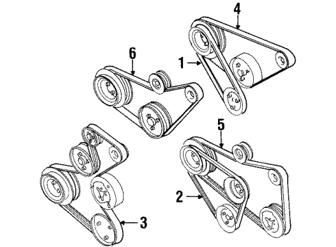 1999 Volkswagen Jetta Belts Diagram