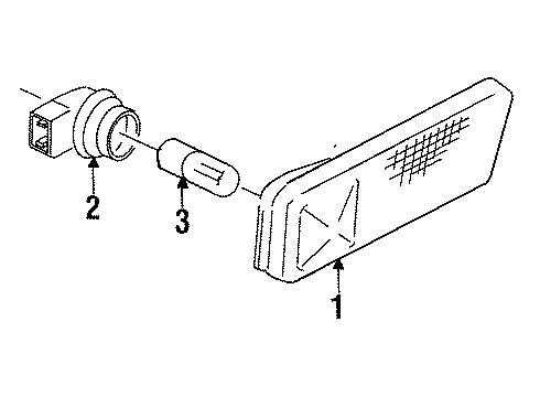 1996 Volkswagen Cabrio Side Marker Lamps Diagram