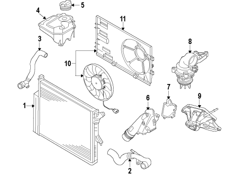 2011 Volkswagen Touareg Water Pump - Belts Diagram 6