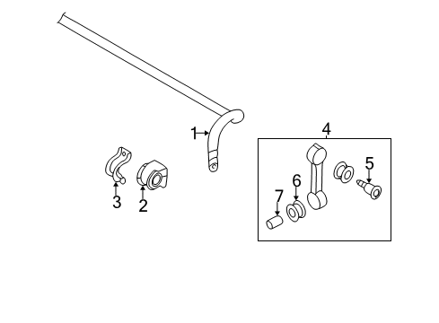 2000 Volkswagen Beetle Stabilizer Bar & Components Diagram 2