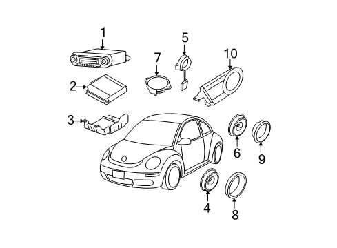 2001 Volkswagen Beetle Sound System Diagram