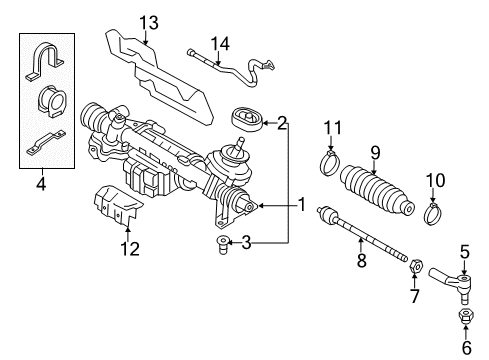 2012 Volkswagen Jetta Steering Gear & Linkage Diagram 5