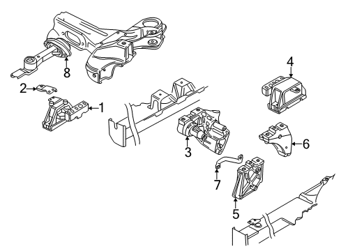 2002 Volkswagen Golf Bracket Diagram for 06A-199-207-C