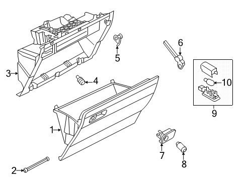 2023 Volkswagen Atlas Glove Box Diagram