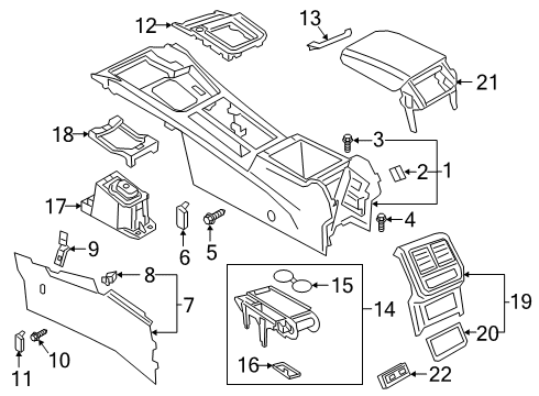 2022 Volkswagen Arteon Console Diagram 2