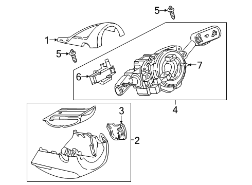 2022 Volkswagen Atlas Shroud, Switches & Levers Diagram