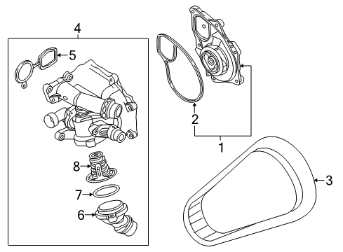 2017 Volkswagen Beetle Water Pump - Belts Diagram 2