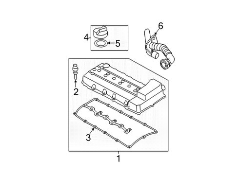 2021 Volkswagen Atlas Cross Sport Valve & Timing Covers Diagram