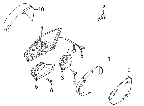 2020 Volkswagen Passat Mirrors Diagram