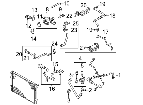 2011 Volkswagen Golf Flange Diagram for 03L-121-132-Q