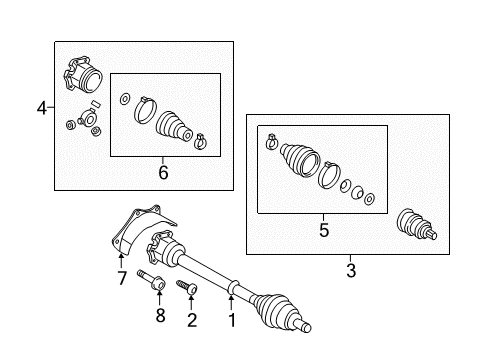 2012 Volkswagen Jetta Drive Axles - Front Diagram 2