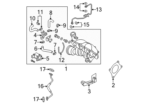 2010 Volkswagen Jetta Turbocharger & Components Diagram 3