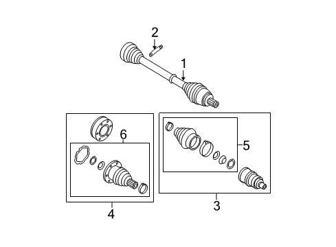2006 Volkswagen Passat Drive Axles - Rear Diagram