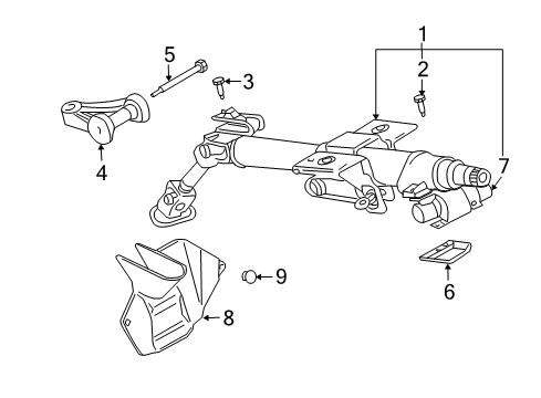 2008 Volkswagen Beetle Steering Column Assembly Diagram