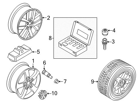 2012 Volkswagen Touareg Wheels Diagram 2