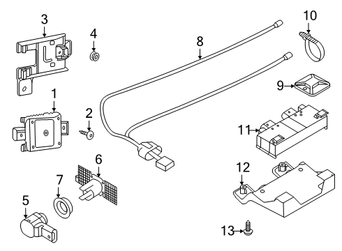 2020 Volkswagen Passat Electrical Components - Rear Bumper Diagram