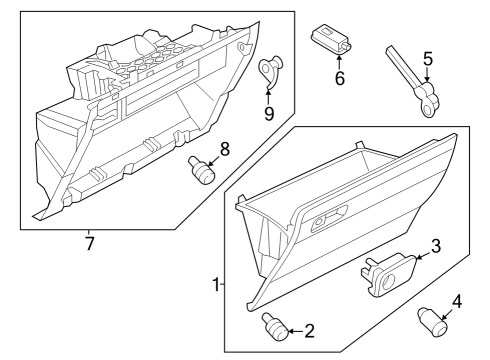 2024 Volkswagen Atlas Glove Box Diagram