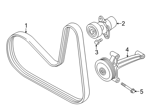 2019 Volkswagen Beetle Belts & Pulleys Diagram