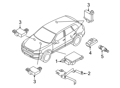 2012 Volkswagen Touareg Tire Pressure Monitoring Diagram 2