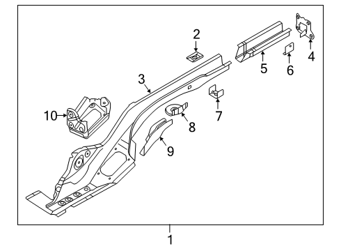 2020 Volkswagen Arteon Rear Floor & Rails Diagram 2