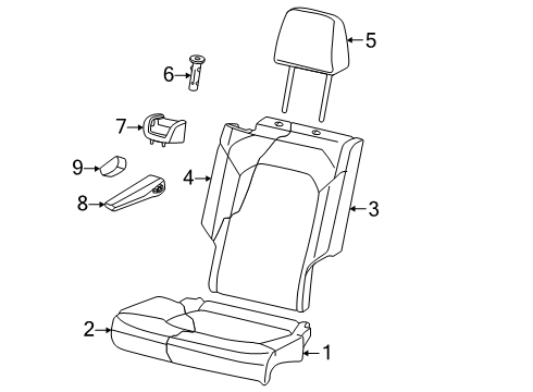 2025 Volkswagen ID. Buzz Rear Seat Diagram 6