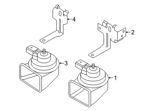 2023 Volkswagen GTI Horn Diagram