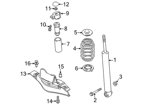 2025 Volkswagen Atlas Cross Sport Shocks & Components Diagram