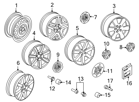 2009 Volkswagen Rabbit Wheels Diagram 2