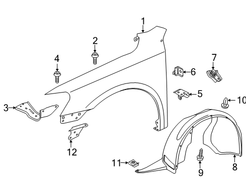 2020 Volkswagen Passat Fender & Components
