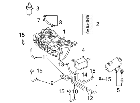 2005 Volkswagen Phaeton Ride Control Components Diagram