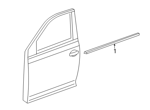 2017 Volkswagen Jetta Exterior Trim - Front Door Diagram