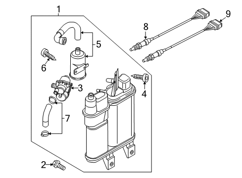 2019 Volkswagen Passat Emission Components Diagram