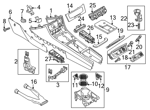 2013 Volkswagen CC A/C & Heater Control Units Diagram