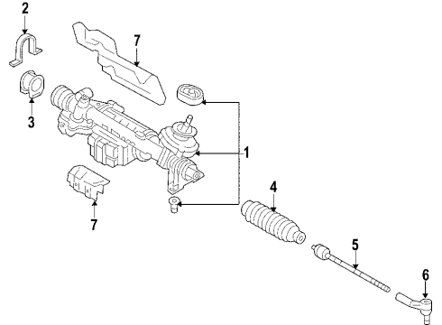 2006 Volkswagen Jetta Steering Gear & Linkage Diagram 2