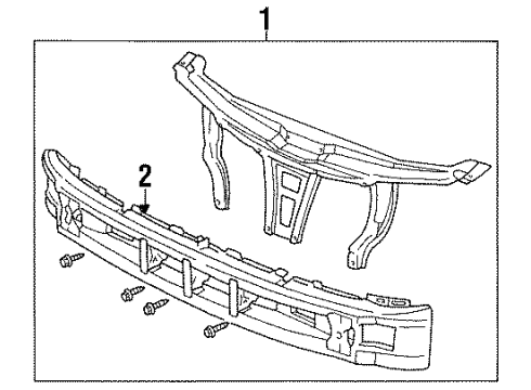 1993 Volkswagen Golf Radiator Support Diagram