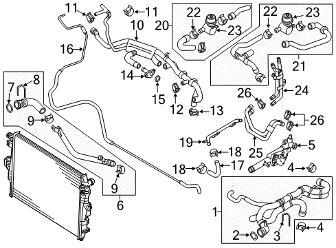 2017 Volkswagen Touareg Hoses, Lines & Pipes Diagram 2