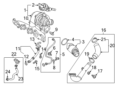 2015 Volkswagen Beetle Turbocharger & Components Diagram 2