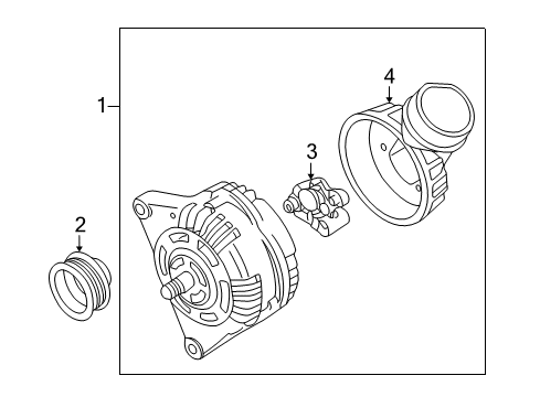 2005 Volkswagen Passat Alternator Diagram for 074-903-018-PX