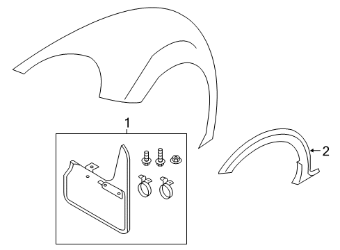 2019 Volkswagen Beetle Exterior Trim - Fender Diagram