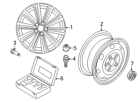 2021 Volkswagen Passat Wheels Diagram 3