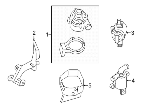 2023 Volkswagen Atlas Cross Sport Water Pump - Belts Diagram 2