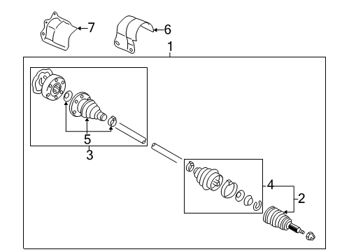 2002 Volkswagen Jetta Axle Assembly Diagram for 1J0-407-271-LK